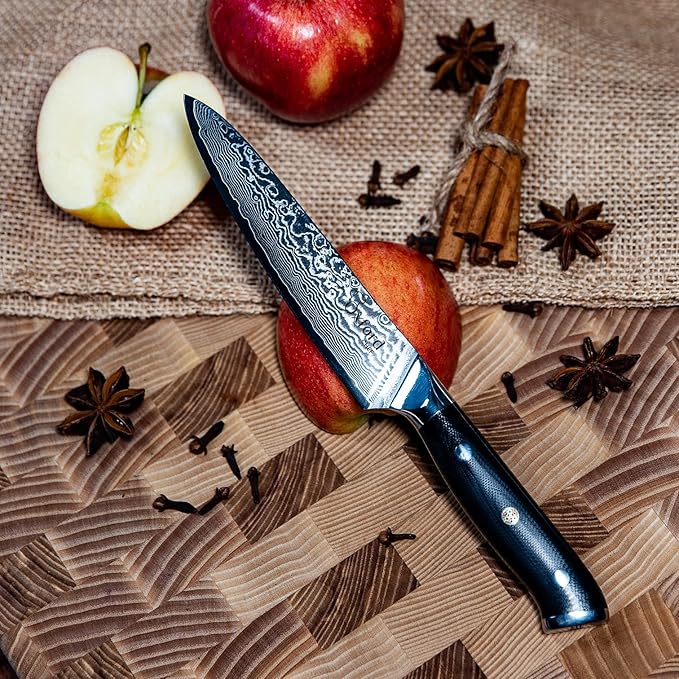 Oxford CHEF Utility (Petty) Knife 6 inch Damascus- Japanese- VG10 Super Steel 67 Layer High Carbon Stainless Steel-Razor Sharp, Stain & Corrosion Resistant, Awesome Edge Retention