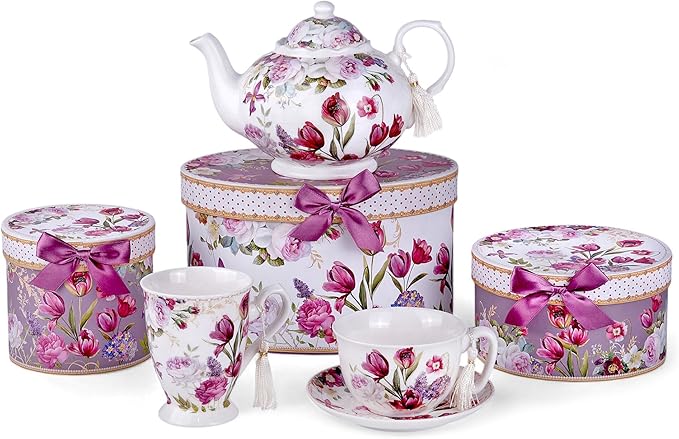 Tulip Bone China Teapot in Gift Box 33.81 fl oz (1000 ml)