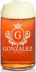 Gifts Inscribed Personalized Beer Can Glass 16 oz – Custom Engraved Pint Glass – Unique Gift for Men, Dad, Groomsmen, Weddings, Birthdays, Father’s Day