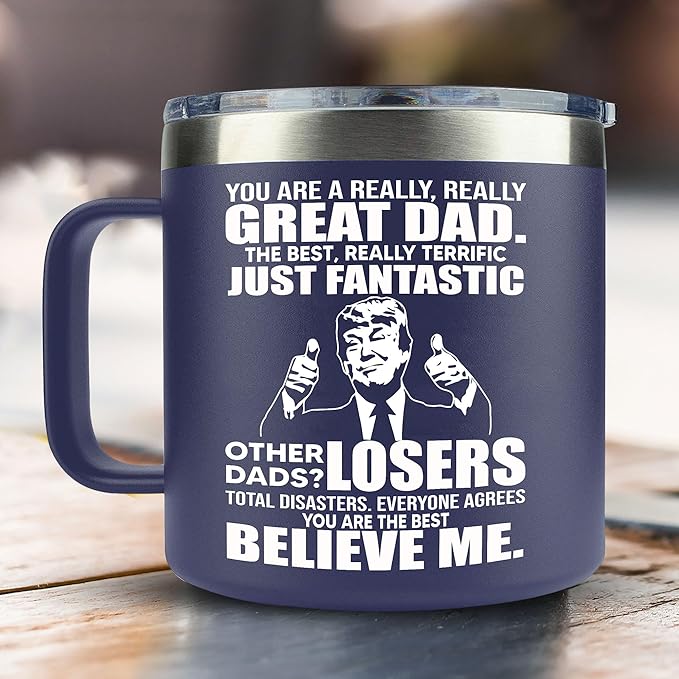 Christmas Gifts for Dad, Men - Gifts for Dad from Daughter, Son - Dads Birthday Gift Ideas, Happy Birthday gifts for Dads, Fathers - Best Dad Ever Gift, Present for dads - 14 Oz dad Mug