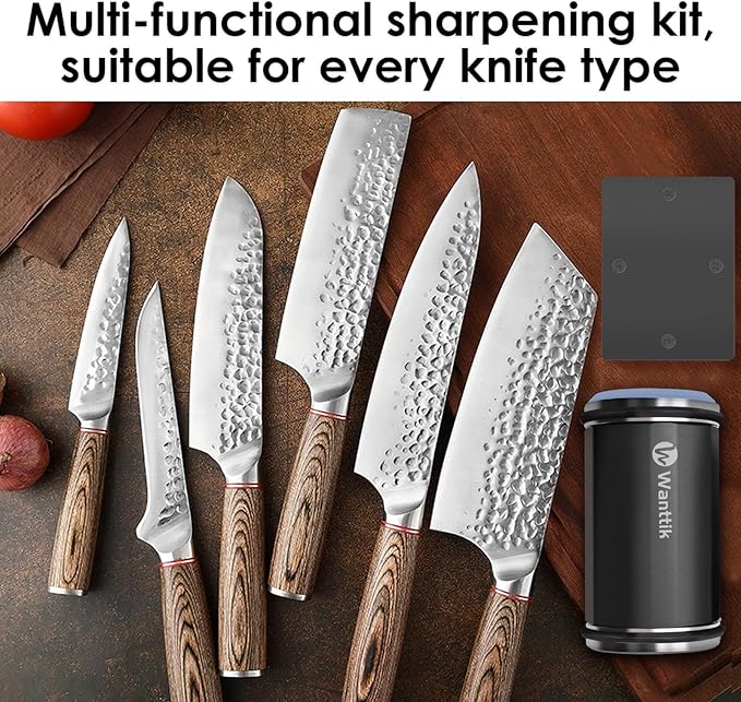 Upgraded Longer Rolling Knife Sharpener Kit, Roller Knife Sharpener with Leather Strop, 4PCS Replaceable Honing Discs, 15°, 18°, 20°, and 22° Longer Angle Base, RS3 Black