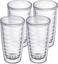 Homestead Choice 16oz Insulated Tumblers Plastic Keeps Drinks Cold & Hot, 4pack Double Walled Clear Insulated Drinking Glasses Cup, BPA-Free, Dishwasher Safe Reusable, Camping, Travel, Kitchen, Party