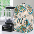 Floral Butterfly Blender Cover Dust Cover Appliance Dust Cover for Small Food Processor Coffee Maker Juice Maker with Top Handle Kitchen Decor Foldable