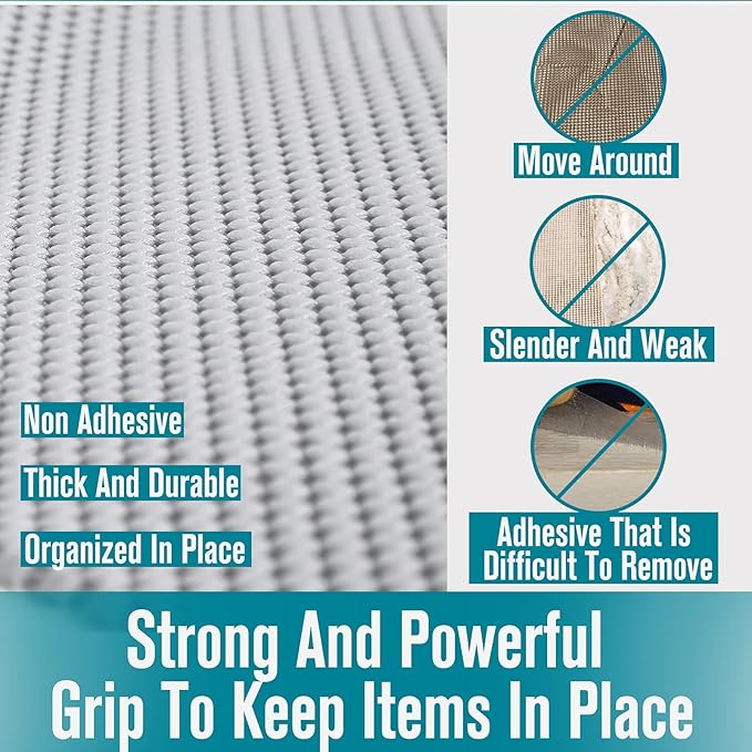 Shelf and Drawer Liner for Kitchen Cabinets Non-Adhesive, Non Slip Durable Strong Clean Long Size 12 Inches X 20 Feet, Shelves, Cabinets, Storage, Kitchen and Desks, Camel