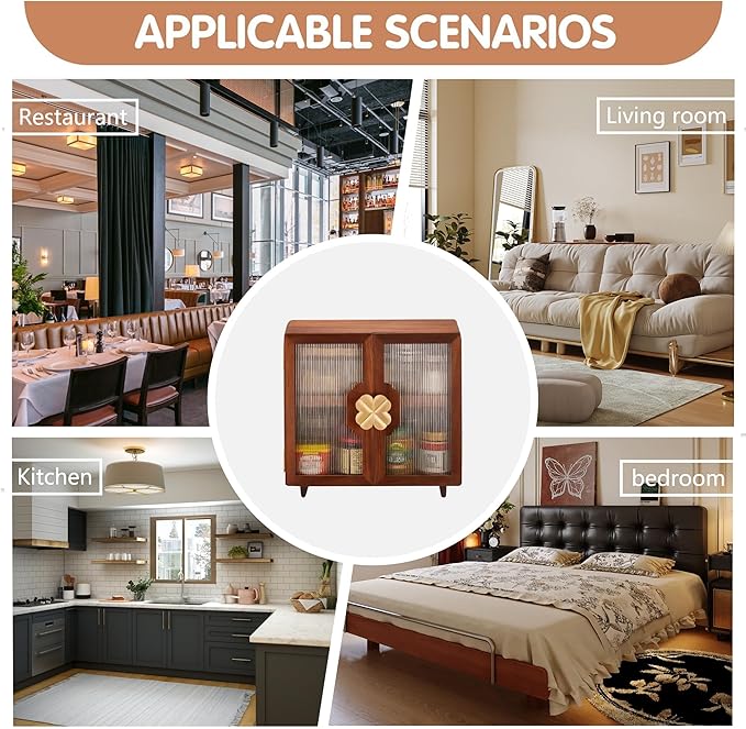 Pantry Cabinet, Wodden Kitchen Pantry Storage Cabinets with 2 Door and 3 Shelves, Pantry Storage Cabinet, Cupboard for Kitchen, Dining Room, Living Room and Bathroom