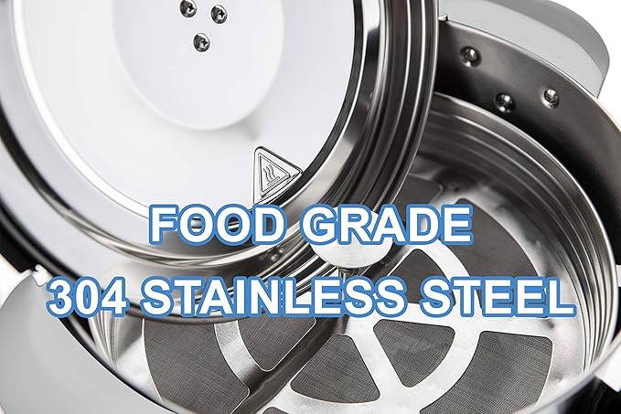 SYBO Commercial Grade Stainless Steel Percolate Coffee Maker Hot Water Urn for Catering, 50-Cup 8 L, Grey