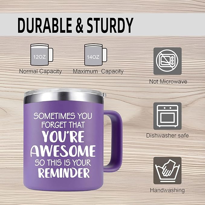 Christmas Gifts for Women - Sometimes You Forget You Are Awesome Mug - Inspirational Birthday Presents for Women Sister Mom Daughter, Teacher Gifts