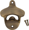 Antique Brass Classic Wall Mounted Bottle Opener | Vintage Bar Accessories for the Home or Restaurant | UA-725-AB