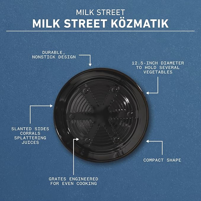 Milk Street Közmatik Grilling Pan – Fire-Roasted Flavor, Easy Clean, Perfect for Gas Burners and Grills