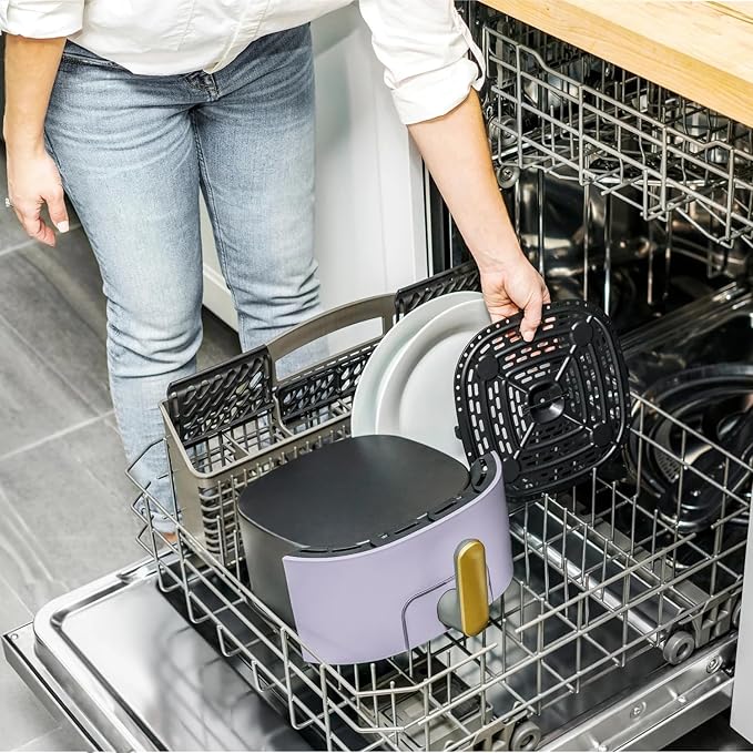 Beautiful 6 Qt Air Fryer by Drew Barrymore - Non Toxic Kitchen Appliance with TurboCrisp Technology, Multi-Functionality for Air Frying, Roasting, Dehydrator & Touch-Activated Display (Lavander)