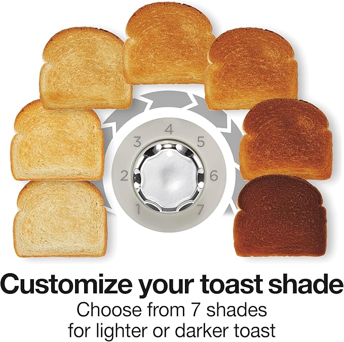 Proctor Silex Plastic 2 Slice Toaster, Bagel, Defrost & Cancel Buttons, Browning Control With 7 Shades, Auto Shutoff, Slide-Out Crumb Tray, Red (22661)