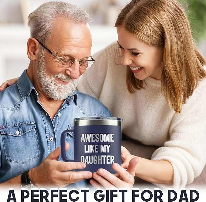 Christmas Gifts for Dad, Men - Gifts for Dad from Daughter, Son - Dads Birthday Gift Ideas, Happy Birthday gifts for Dads, Fathers - Best Dad Ever Gift, Present for dads - 14 Oz dad Mug