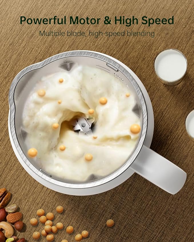 KDV 8 in 1 Nut Milk Maker Machine,32oz Automatic Soy Milk Maker Blender for Almond, Oat, Coconut, Plant-Based & Non-Dairy Milks/Beverages with Delay Start/Boil Water/Keep Warm