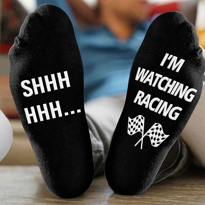 VICRAZY Racing Car, Sport Car Socks for Men, Women - Formula 1 Gifts, Racing Socks, Stocking Stuffers for Men, Women