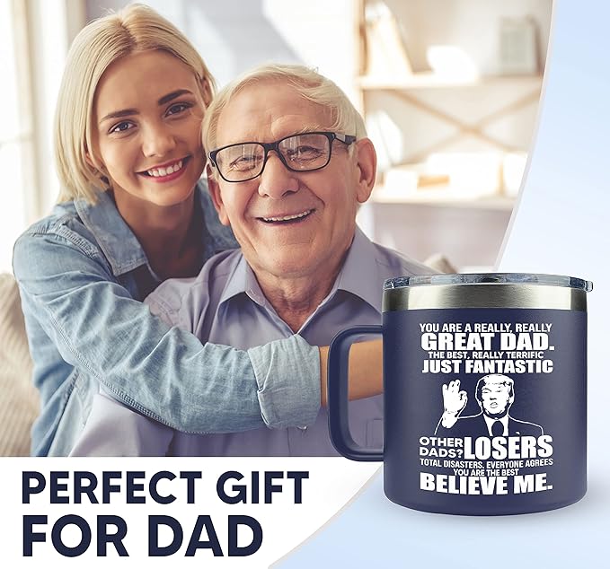Christmas Gifts for Dad, Men - Gifts for Dad from Daughter, Son - Dads Birthday Gift Ideas, Happy Birthday gifts for Dads, Fathers - Best Dad Ever Gift, Present for dads, Fathers - 14 Oz dad Mug