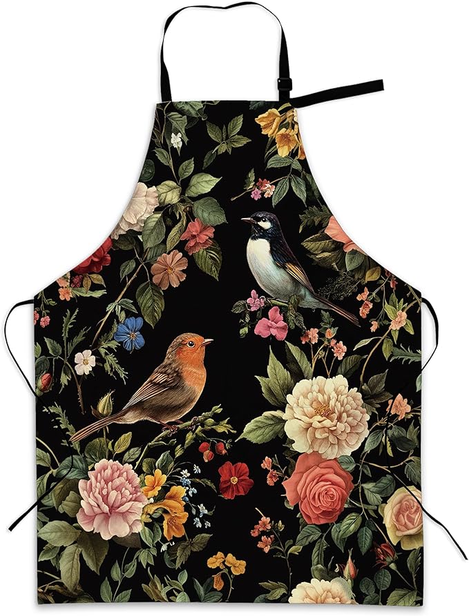 Apron with Pockets for Women, Adjustable Kitchen Cooking BBQ Chef Apron, Gifts for Mom Birthday, or Holidays