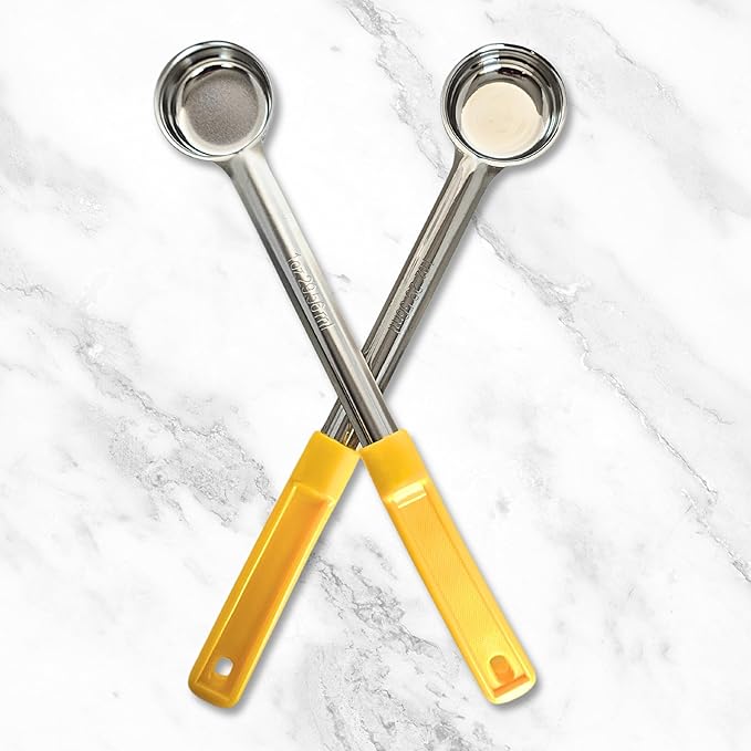 1 Ounce Solid Stainless Steel Portion Control Ladle Spoon for Measuring and Serving; Commercial Grade Serving Scoops [Pack of 12]