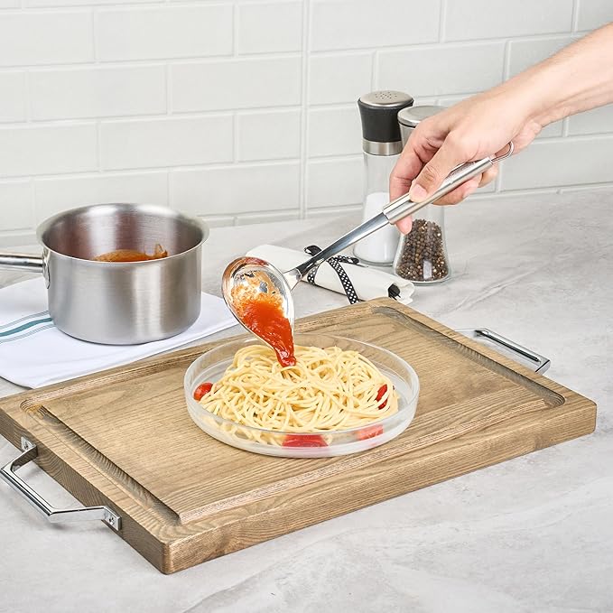 Ladle 1 Pack 2.5 oz Ergonomic Handle Serving Ladle with Pour Spout Precision Pouring Durable Stainless Steel Silver Utensil For Soups, Gravies, Buffet Use