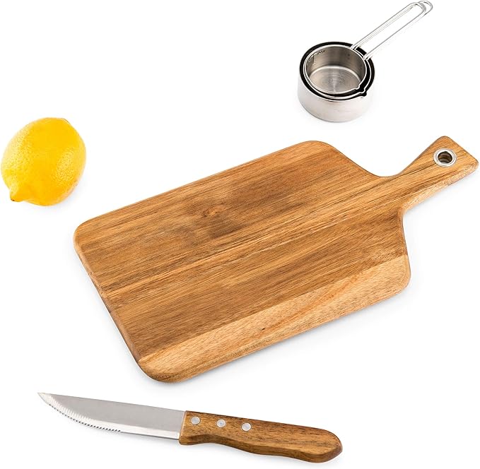 Weddingstar Wooden Paddle Cutting Board or Serving Board With Handle 13.5" x 6.5" - Blank