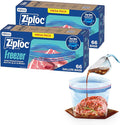 Ziploc Gallon Food Storage Freezer Bags, Stay Open Design, Easy to Fill, 66 count, 2 Pack, 132 Total (Packaging May Vary)