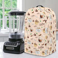 Coffee Cupcakes Blender Covers for Kitchen Food Processor Cover Dust Washable Foldable Coffee Appliance Cover Universal Design with Top Handle