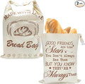 2 Pack Reusable Bread Bags for Homemade Sourdough,Special Double-Lock for Longer Freshness,Keep Fresh Bread Bags with Good Friends Are Like Stars,Friendship Gifts for Women, Best Friend Birthday Gifts