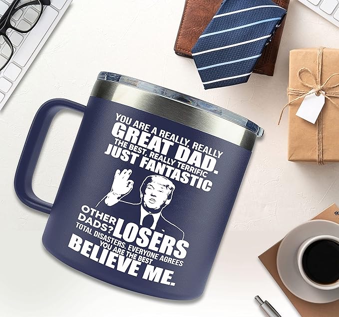 Christmas Gifts for Dad, Men - Gifts for Dad from Daughter, Son - Dads Birthday Gift Ideas, Happy Birthday gifts for Dads, Fathers - Best Dad Ever Gift, Present for dads, Fathers - 14 Oz dad Mug