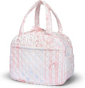 Quilted Lunch Box for Women,Lunch Box for Teen Girls,Cute Bow Patchwork Lunch Bags for Work, School,Office,Picnic,Travel(bow patchwork)