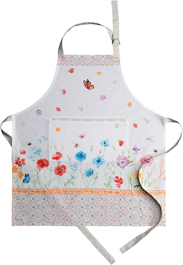 Maison d' Hermine 100% Cotton Apron for women with Pocket Kitchen Chef Apron for Men Cooking Gardening Server Waitress
