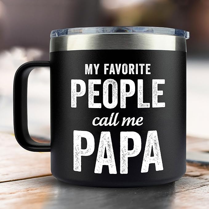 Gifts for Grandpa from Granddaughter, Grandson - Christmas Gifts for Grandpa, Papa, Dad, Men - Papa Birthday Gift Ideas, Happy Birthday gifts for Grandfather - Best papa Mug, 14 Oz Coffee Mug