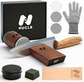 NUCLR Rolling Knife Sharpener Kit Knife Sharpening with Diamonds and Ceramic for Steel of Any Hardness Easy Kitchen knife Sharpener with Magnetic Holder with 15 & 20 Degrees