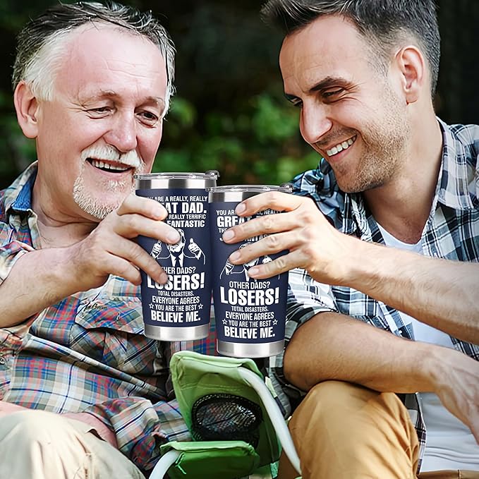 Christmas Gifts for Dad, Men - Gifts for Dad from Daughter, Son - Dads Birthday Gift Ideas, Happy Birthday gifts for Dads, Fathers - Best Dad Ever Gift, Present for dads - 20 Oz dad Tumbler