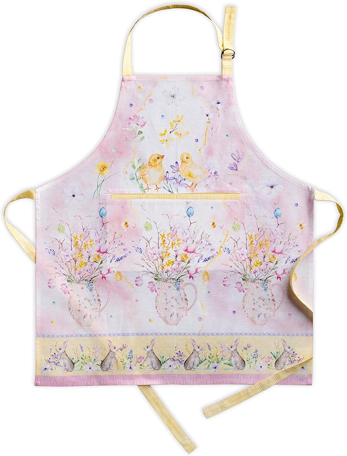 Maison d' Hermine 100% Cotton Apron for women with Pocket Kitchen Chef Apron for Men Cooking Gardening Server Waitress