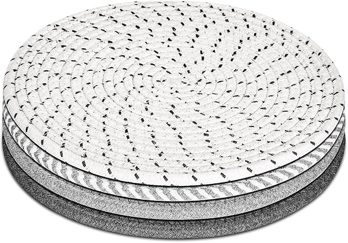 Billbotk 10" Trivets for Hot Dishes, Hot pots and Pans, Set of 4, Heat Resistant Pot Holders for Kitchen, Hot Pads for Countertops