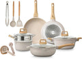 Bakken-Swiss 14-Piece Kitchen Cookware Set – Granite Non-Stick – Eco-Friendly – PFOA, PFOS, and PTFE Free for All Stoves & Oven-Safe,