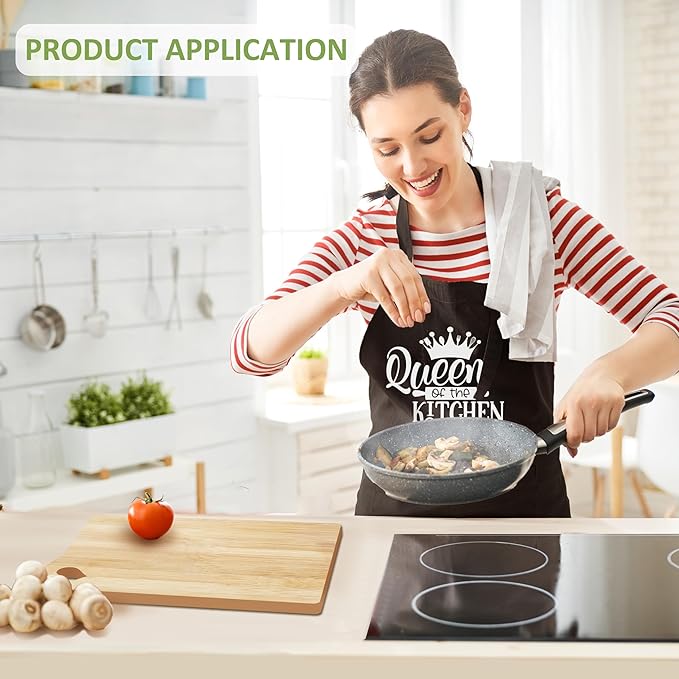 Mama Gifts, Christmas Mom Gift Idea, Gift for Mom Wooden Cutting Board with Cooking Utensils Set with Apron Set, Happy Mothers Day Mom Kitchen Present