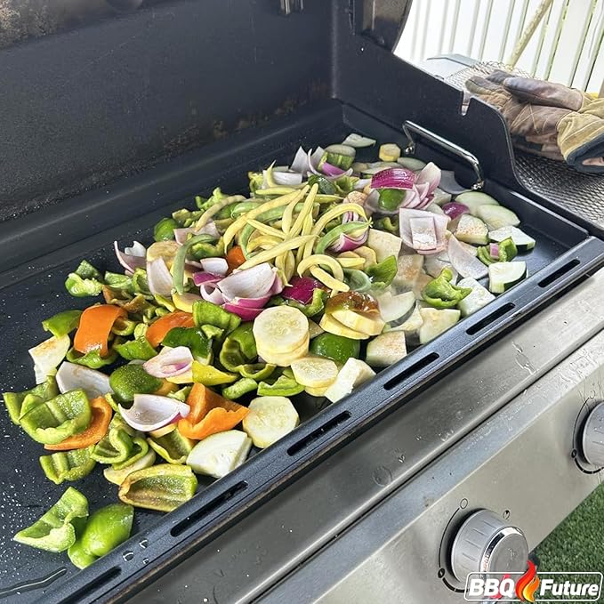 Full Size Griddle Insert for Weber Genesis II 400 Series Gas Grills, 6789 Flat Top Grill Griddle with Handles for Weber GS4 Genesis II E410 Genesis II LX 440 Series Gas Grill, Carbon steel, Black