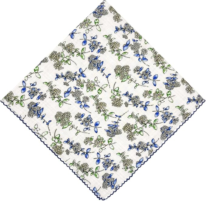 21x21 inches 100% Cotton Bandana for Women - Soft Square Scarf, Multi-Purpose Head Covering, Hair Bandana