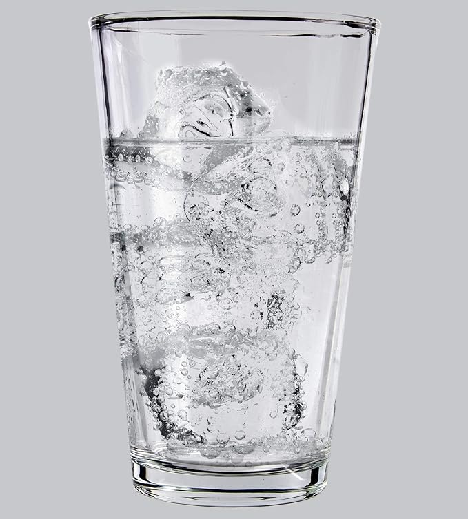 Pint Beer Glasses Set of 4 – 16 oz Tall Clear Drinking Glasses and All Purpose Tumblers – Heavy Base Cocktail, Water, Juice Glass – Pub Style Design For Home Dining, Bars, and Parties