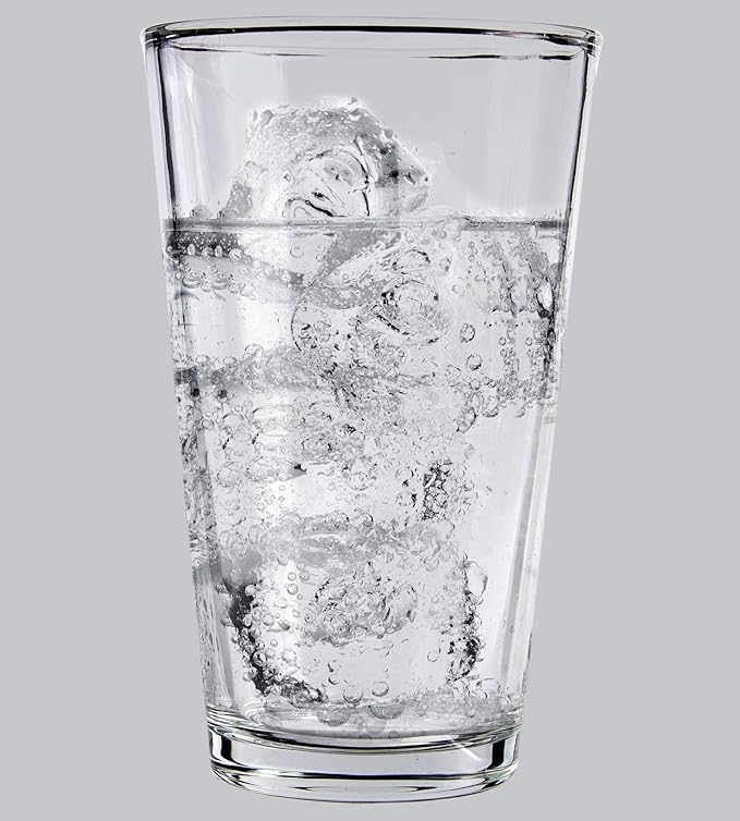 Pint Beer Glasses Set of 12 – 16 oz Tall Clear Drinking Glasses and All Purpose Tumblers – Heavy Base Cocktail, Water, Juice Glass – Pub Style Design For Home Dining, Bars, and Parties