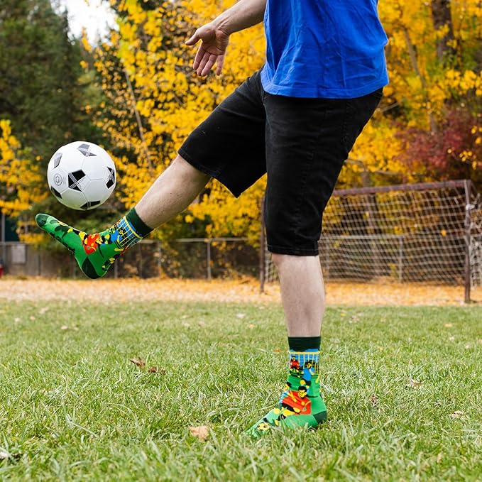 Lavley Funny Socks for Sports Fans and Players - Cool Novelty Gifts for Men, Women, & Teens