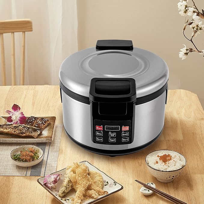 20qt/19L Commercial Rice Warmer, 110W Electric Adjustable Temperature Soup Warmers Non-Stick Pot Sushi Rice Warmer for Restaurant Party Family, Warm Function Only, NOT Cooker