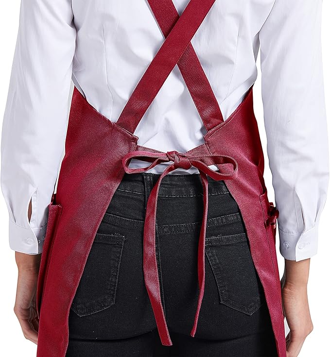 Nanxson Adjustable Women Bib Apron Multi Function Professional Salon Stylist Work Apron with Tool Pockets CF3010