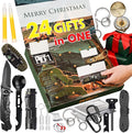 VEITORLD Gifts for Men Dad Him Christmas - Survival Gear and Equipment 12 in 1, Survival Kits - Cool Unique Fishing Hunting Birthday Gifts for Husband Teen Boy Boyfriend Women, Mens Stocking Stuffers