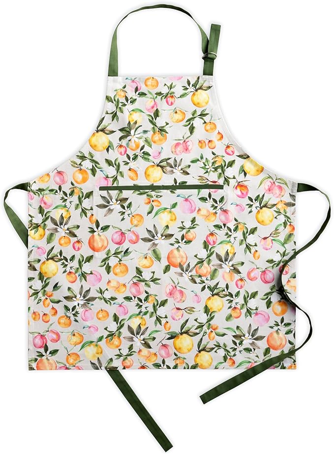 Maison d' Hermine 100% Cotton Apron for women with Pocket Kitchen Chef Apron for Men Cooking Gardening Server Waitress