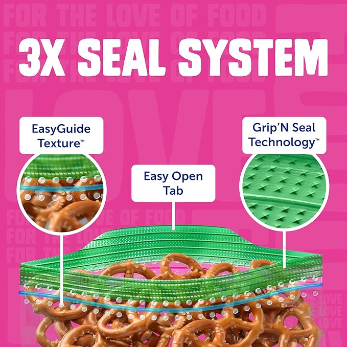 Ziploc Snack Bags, Easy Open and Close, Plastic Food Storage Bags, 280 Bags Total (Packaging May Vary)