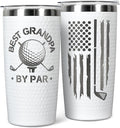 Grandpa Gifts - Christmas Gifts for Grandpa from Grandson, Granddaughter, Grandchildren, Grandkids - Grandfather Gift for Grandpas, Golf Ideas for Grandfather - Funny 20 Oz Golf Tumbler