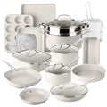 Granitestone 20 Pc Ceramic Cookware Set Nonstick, Complete Pots and Pans Set Non Stick for Kitchen with 5 Pc Bakeware Set, Deep Frying Pan Set, & Steamer, Non Toxic PFOA Free, Oven & Dishwasher Safe