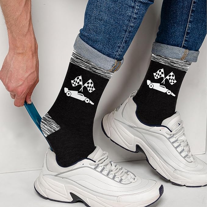 VICRAZY Racing Car, Sport Car Socks for Men, Women - Formula 1 Gifts, Racing Socks, Stocking Stuffers for Men, Women