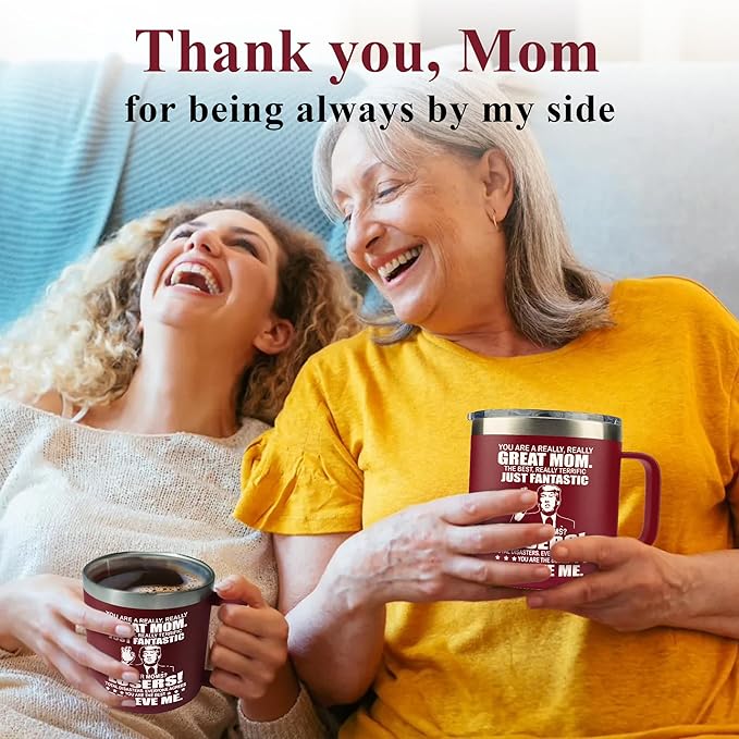Gifts for Mom from Son, Daughter - Christmas Gifts for Mom, Wife, Women - Moms Birthday Gift Ideas, Cool Birthday gifts for Moms, Mothers - Best mom Mug, 14 Oz Stainless Steel moms Coffee Mug